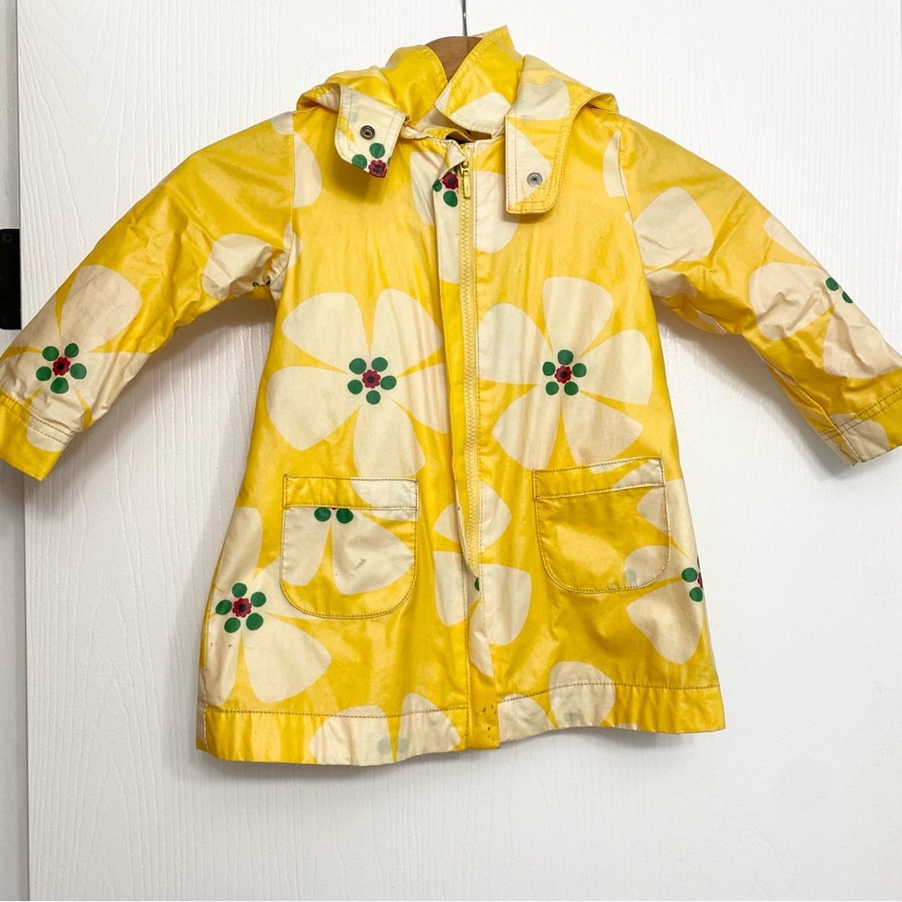 Baby Gap Yellow Floral Raincoat 2T
